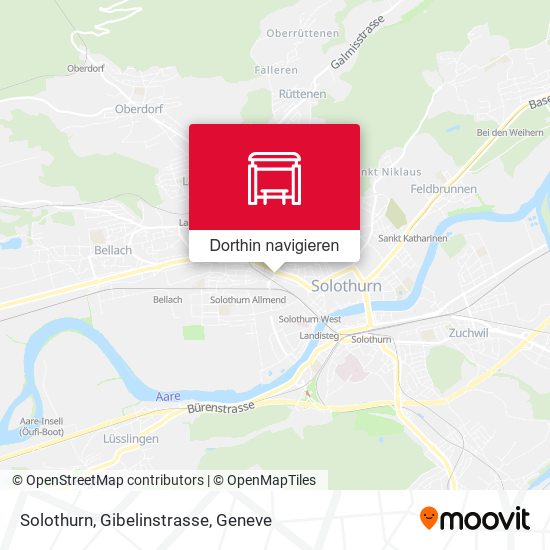 Solothurn, Gibelinstrasse Karte
