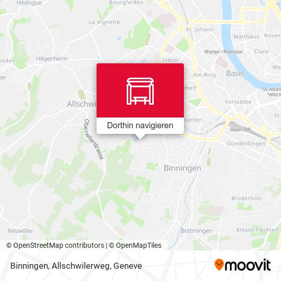 Binningen, Allschwilerweg Karte