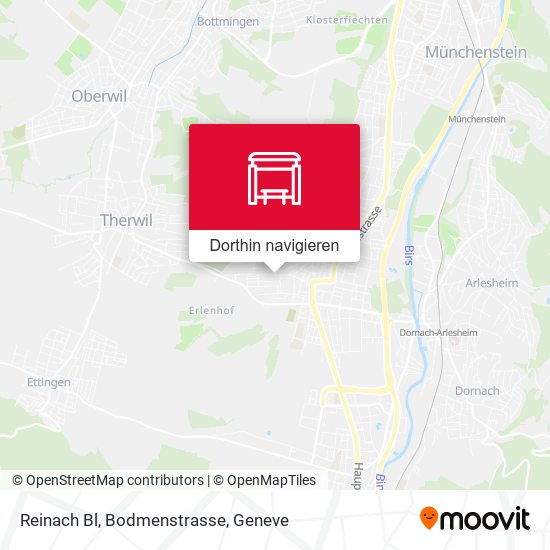 Reinach Bl, Bodmenstrasse Karte