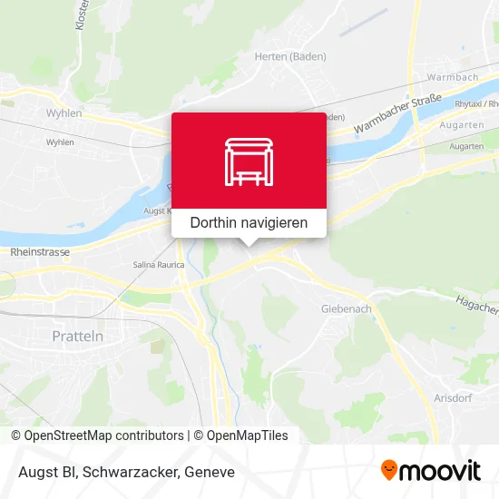 Augst Bl, Schwarzacker Karte