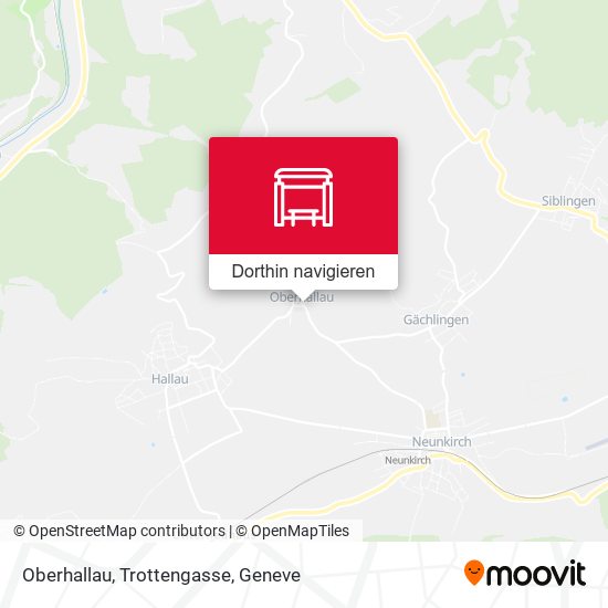 Oberhallau, Trottengasse Karte