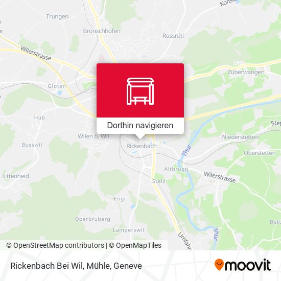 Rickenbach Bei Wil, Mühle Karte