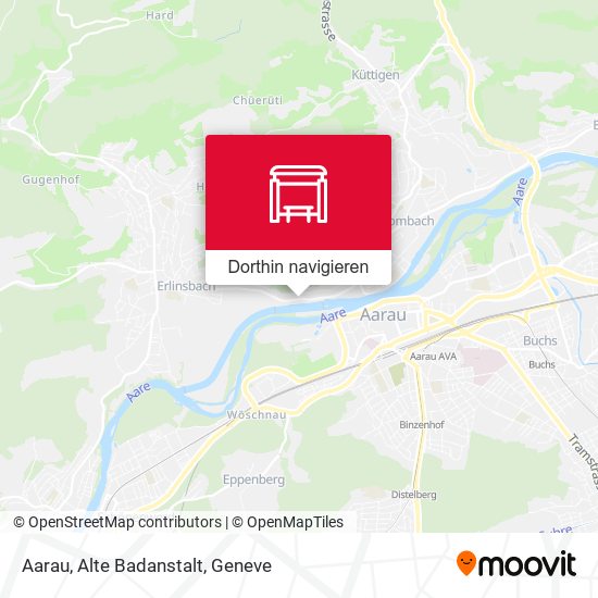 Aarau, Alte Badanstalt Karte