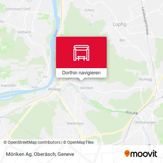 Möriken Ag, Oberäsch Karte