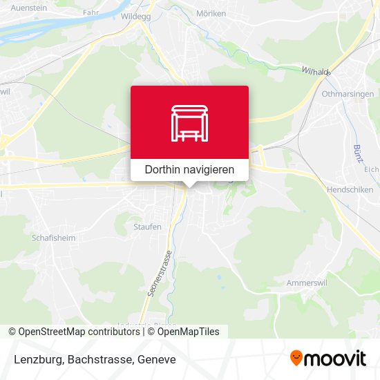 Lenzburg, Bachstrasse Karte