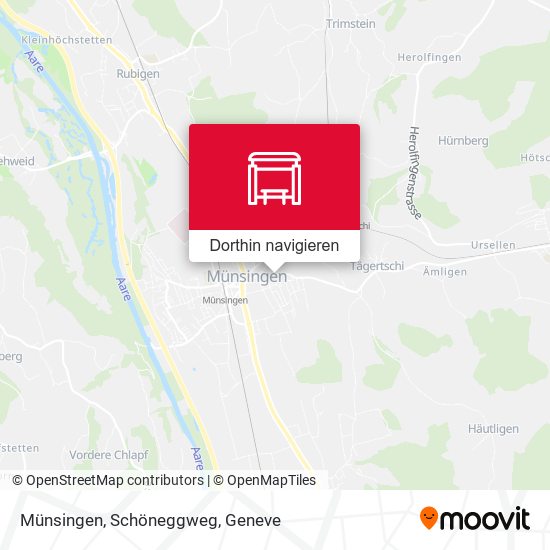 Münsingen, Schöneggweg Karte