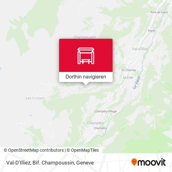 Val-D'Illiez, Bif. Champoussin Karte