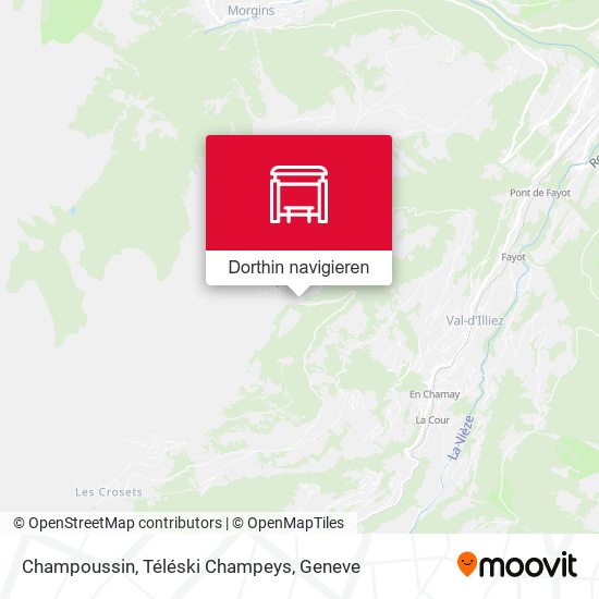 Champoussin, Téléski Champeys Karte
