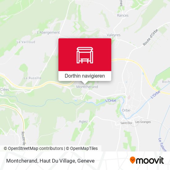 Montcherand, Haut Du Village Karte