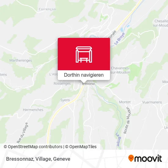 Bressonnaz, Village Karte