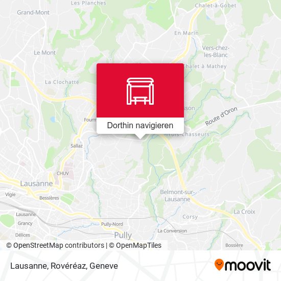 Lausanne, Rovéréaz Karte