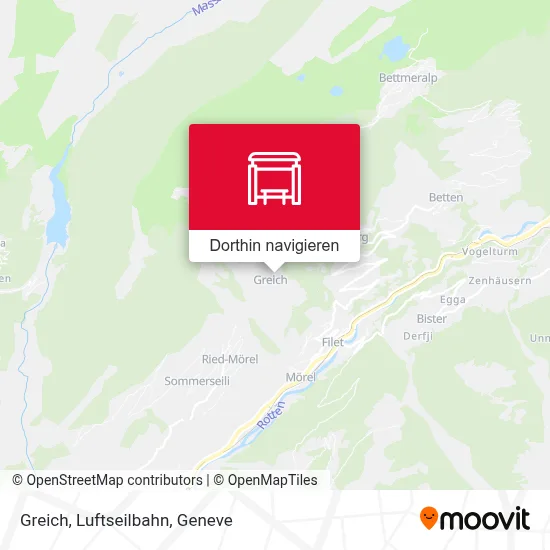 Greich, Luftseilbahn Karte