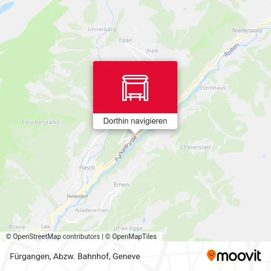 Fürgangen, Abzw. Bahnhof Karte