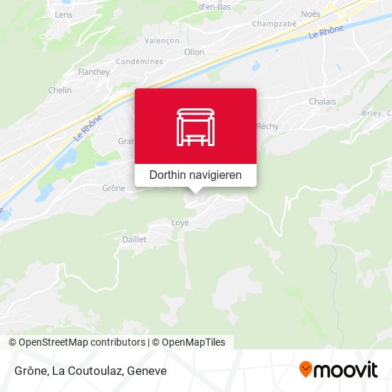 Grône, La Coutoulaz Karte