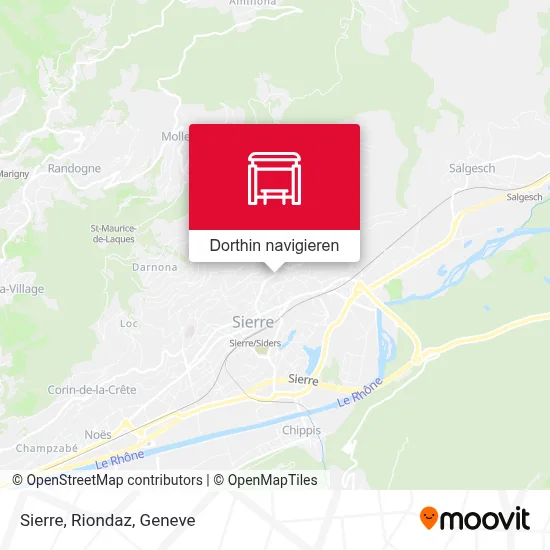 Sierre, Riondaz Karte