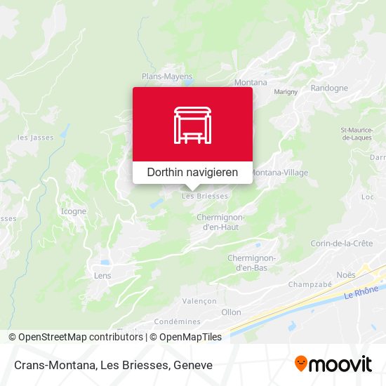 Crans-Montana, Les Briesses Karte