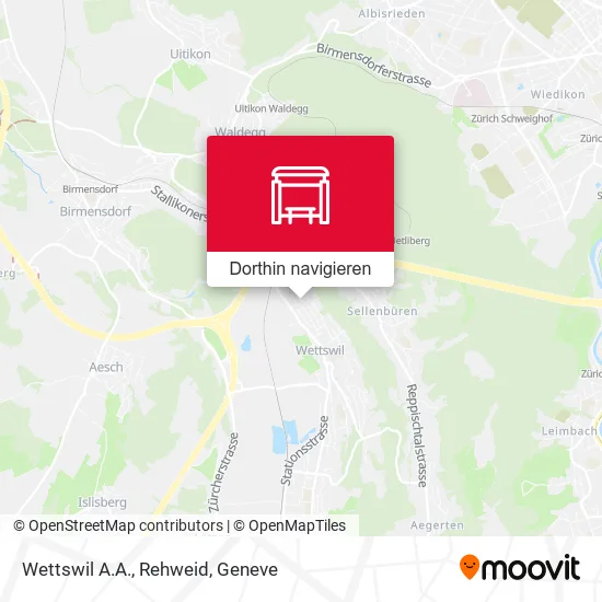 Wettswil A.A., Rehweid Karte