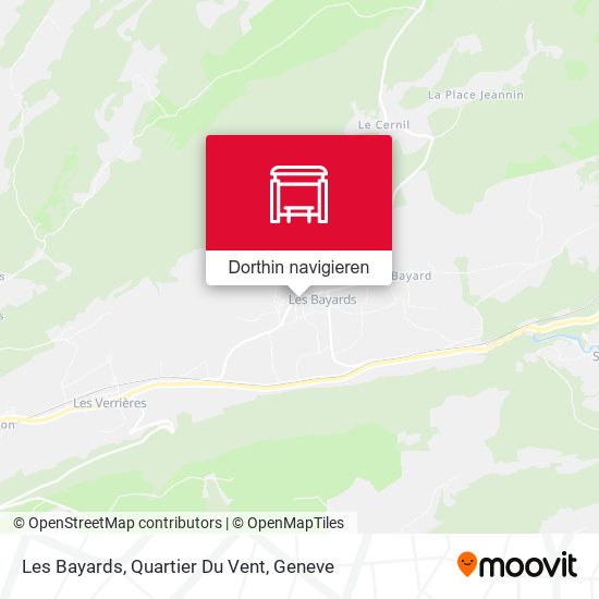 Les Bayards, Quartier Du Vent Karte