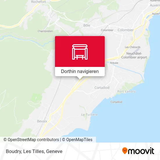 Boudry, Les Tilles Karte