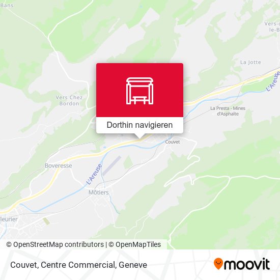 Couvet, Centre Commercial Karte