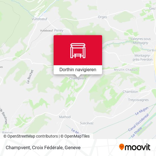 Champvent, Croix Fédérale Karte