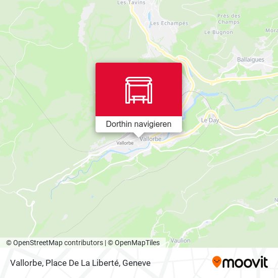 Vallorbe, Place De La Liberté Karte