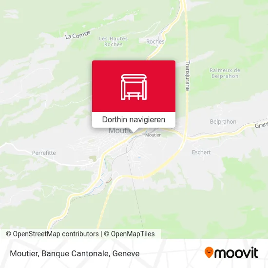Moutier, Banque Cantonale Karte