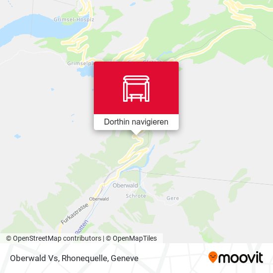 Oberwald Vs, Rhonequelle Karte