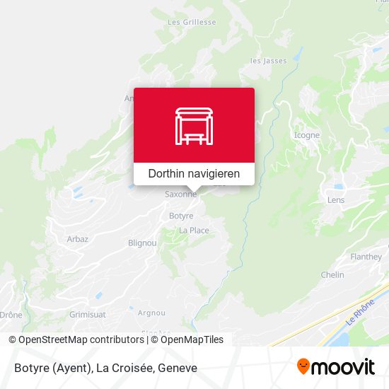 Botyre (Ayent), La Croisée Karte