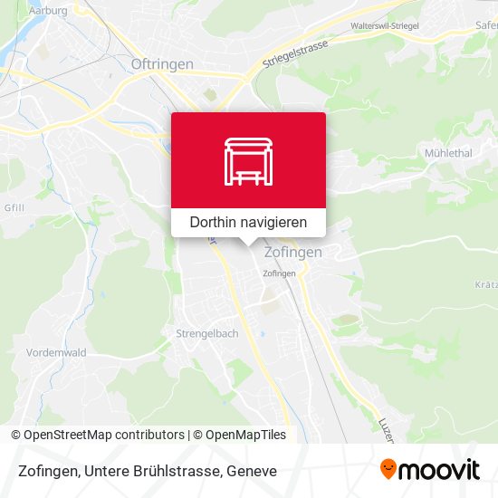 Zofingen, Untere Brühlstrasse Karte