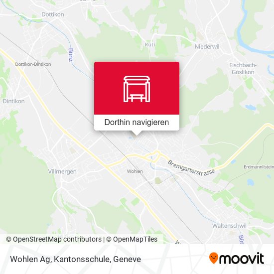 Wohlen Ag, Kantonsschule Karte