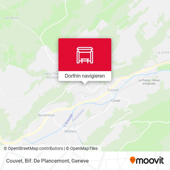 Couvet, Bif. De Plancemont Karte