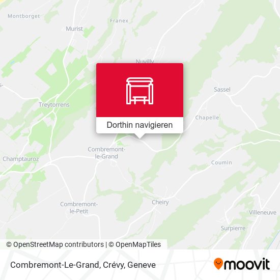 Combremont-Le-Grand, Crévy Karte