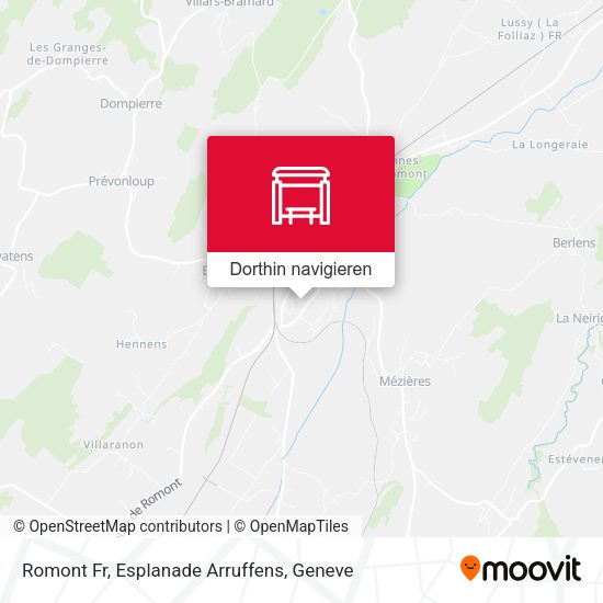 Romont Fr, Esplanade Arruffens Karte
