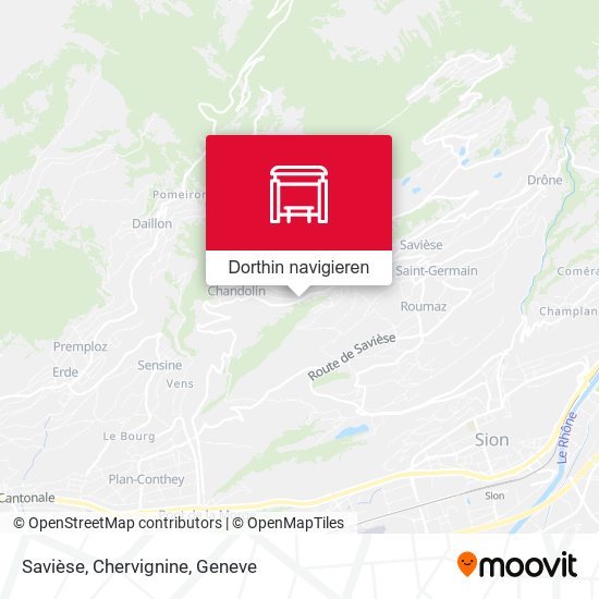 Savièse, Chervignine Karte