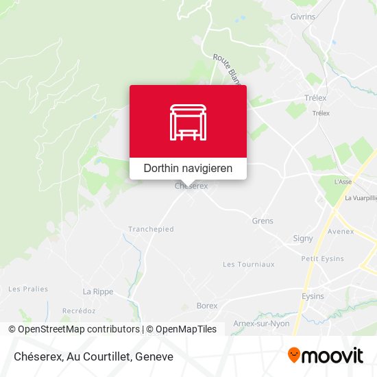 Chéserex, Au Courtillet Karte