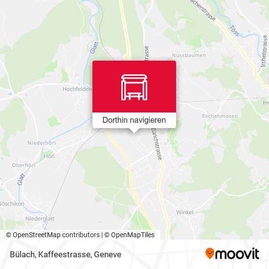 Bülach, Kaffeestrasse Karte