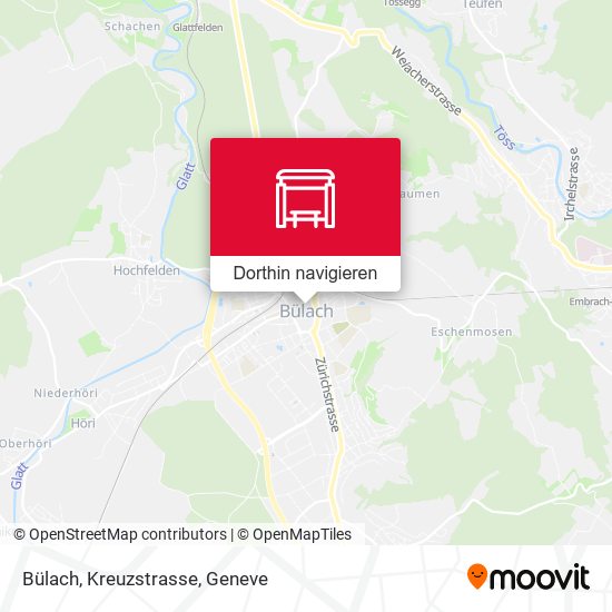 Bülach, Kreuzstrasse Karte