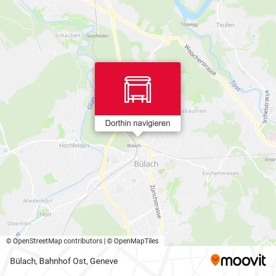 Bülach, Bahnhof Ost Karte