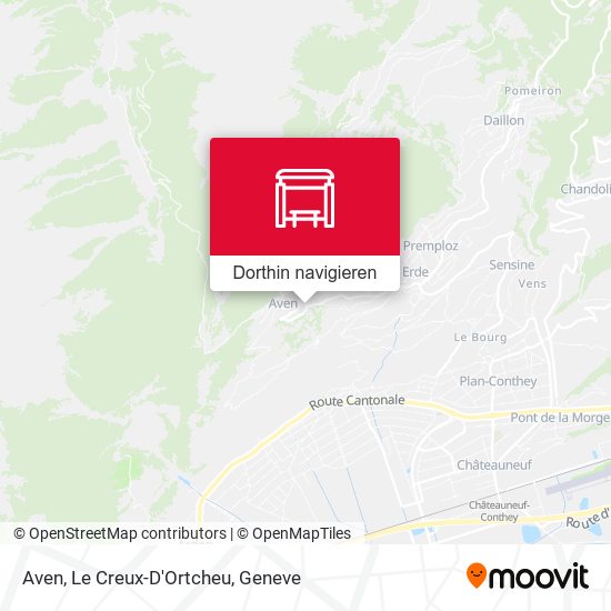 Aven, Le Creux-D'Ortcheu Karte