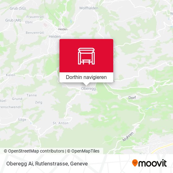 Oberegg Ai, Rutlenstrasse Karte