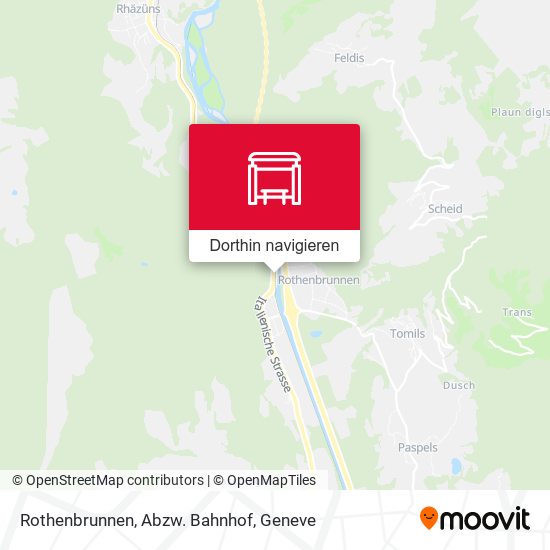 Rothenbrunnen, Abzw. Bahnhof Karte