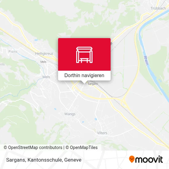 Sargans, Kantonsschule Karte