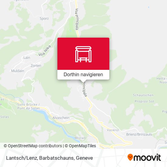 Lantsch/Lenz, Barbatschauns Karte