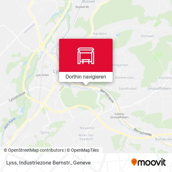 Lyss, Industriezone Bernstr. Karte