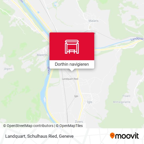 Landquart, Schulhaus Ried Karte