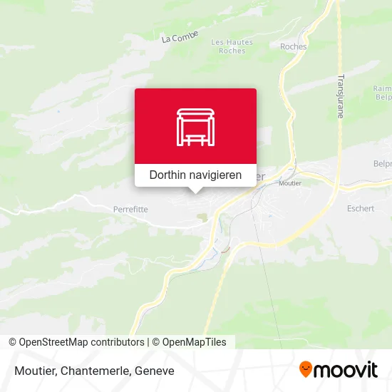 Moutier, Chantemerle Karte