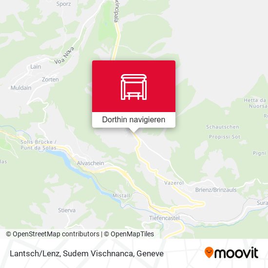 Lantsch/Lenz, Sudem Vischnanca Karte