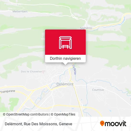 Delémont, Rue Des Moissons Karte