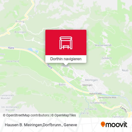 Hausen B. Meiringen,Dorfbrunn. Karte